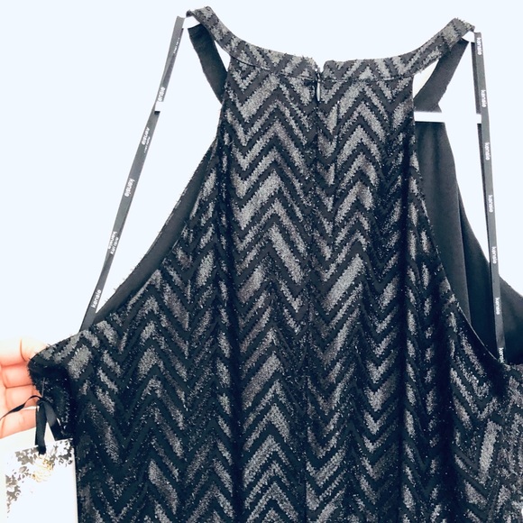 shimmery black dress new without tag - Picture 6 of 8